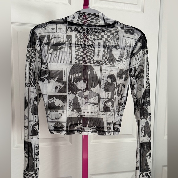 Fashion Nova In Your Eyes Anime Mesh Top - Picture 5 of 7